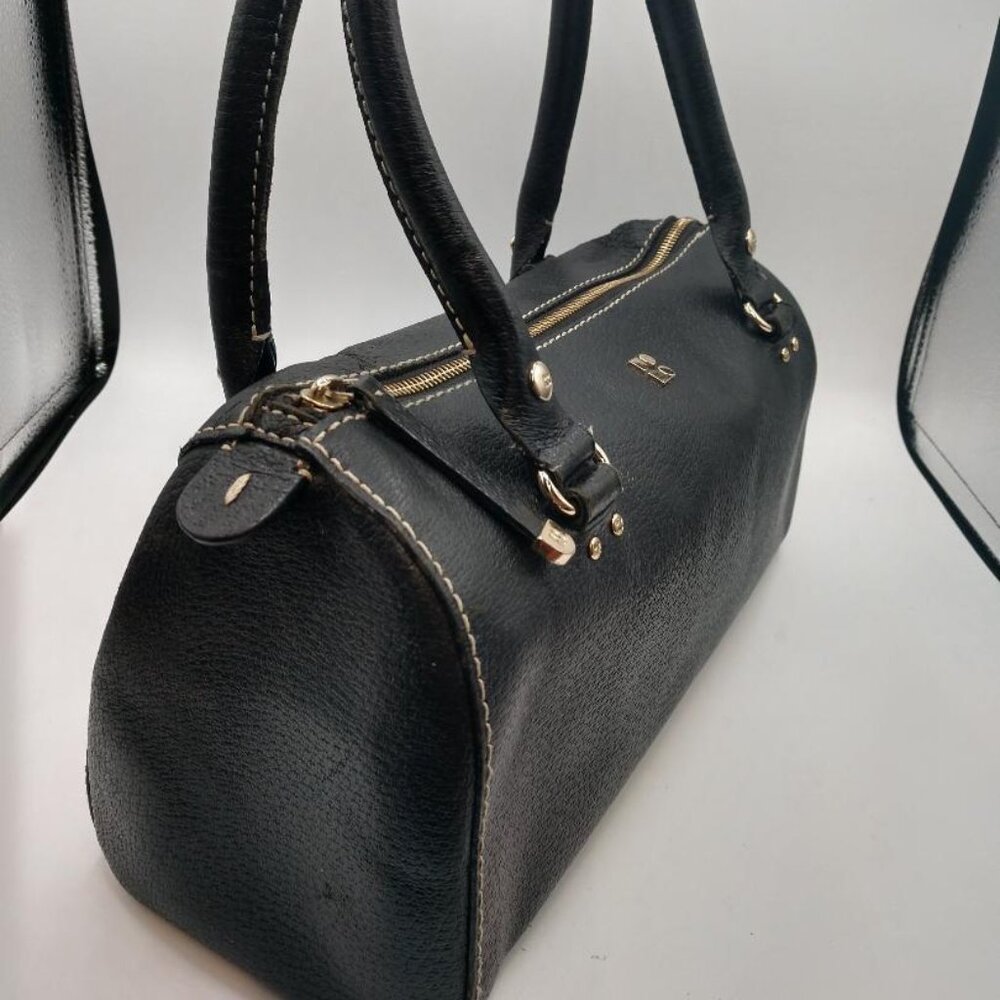 Vintage Kate Spade Black Leather Bag Medium Serena Westbury Satchel Duffle